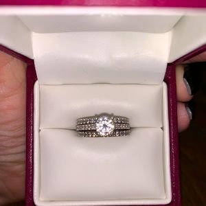 Diamonds wedding band set (3 piece).